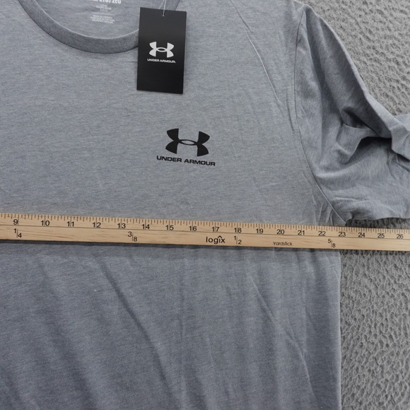 Under Armour Sportstyle TShirt 2XL Gray Heather Men Short Sleeve Athletic NWT - Picture 7 of 13